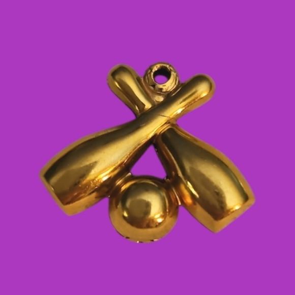 Vintage 1960s Bowling Ball and Pins Charm - Picture 1 of 5